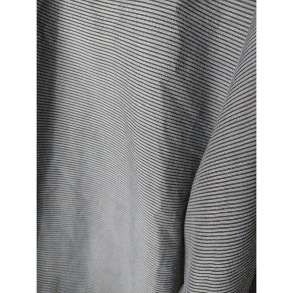 Visage Grey Black Striped Button Down Long Sleeve Dress Shirt. Size L - Picture 3 of 8